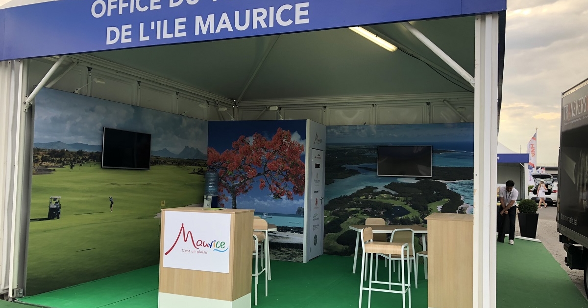 Création d'un stand image pour l'Île maurice sur l'Open de France de Golf