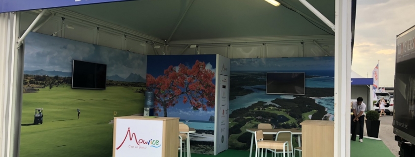 Création d'un stand image pour l'Île maurice sur l'Open de France de Golf