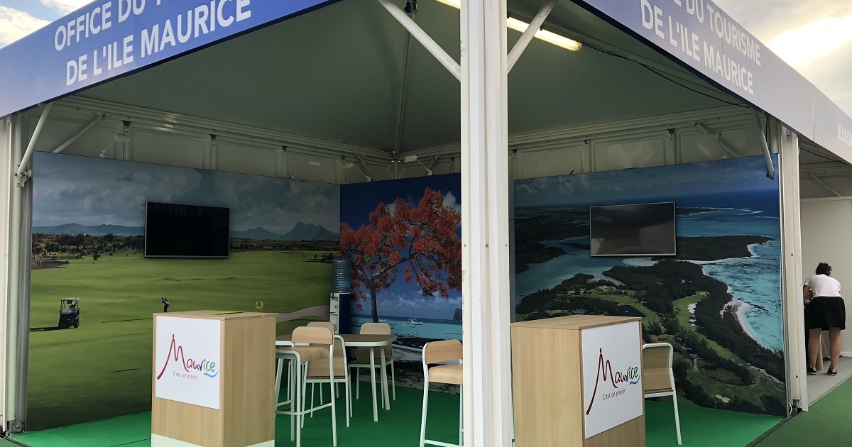 Création d'un stand image pour l'Île maurice sur l'Open de France de Golf